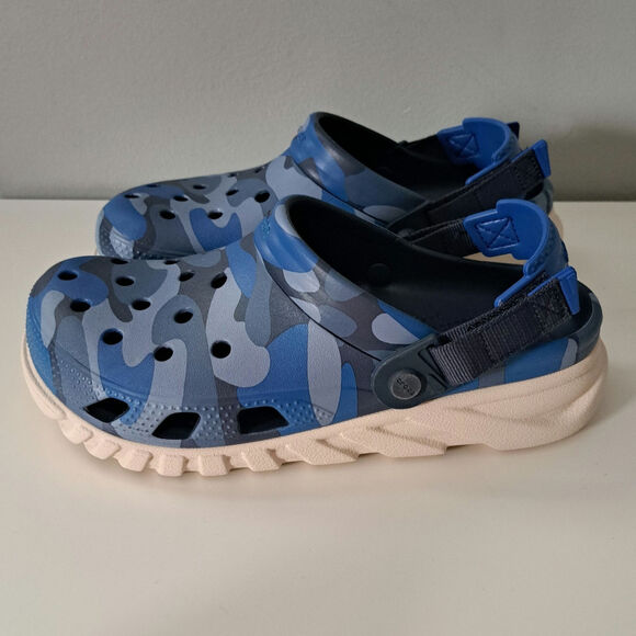 Crocs Adult Duet Max II Clog Blue Camo M7/W9 - Picture 2 of 11